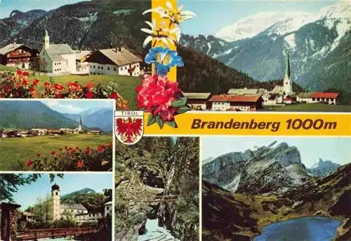 AK / Ansichtskarte  Brandenberg__Zillertal_Tirol_AT Panorama Kirche Schlucht Bergsee