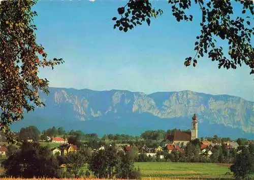 AK / Ansichtskarte  St_Georgen_Attergau_Traunviertel_AT mit Kirche und Hoellengebirge