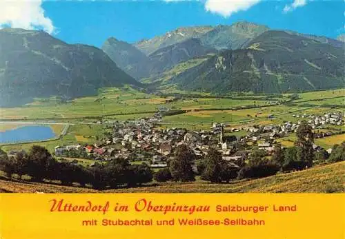 AK / Ansichtskarte  Uttendorf_Pinzgau_AT Fliegeraufnahme mit Stubaital und Weisssee Seilbahn