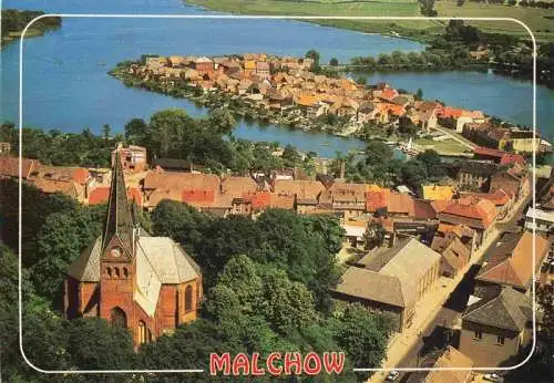 AK / Ansichtskarte  Malchow Fliegeraufnahme mit Kloster Malchow