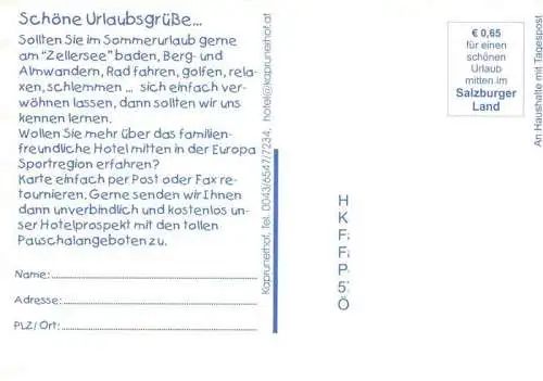 AK / Ansichtskarte  ZELL_AM_SEE_Pinzgau-Pongau_AT Hotel Kapruner Hof Terrasse Appartement Surfen