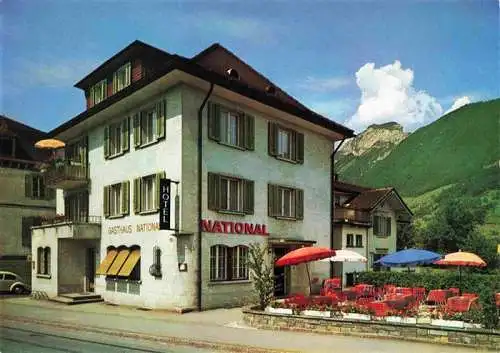 AK / Ansichtskarte  Brunnen__SZ Gasthaus National Freiterrasse