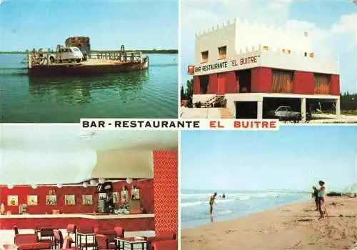 AK / Ansichtskarte  TARRAGONA_ES Bar Restaurante El Buitre Gastraum Strand Faehre