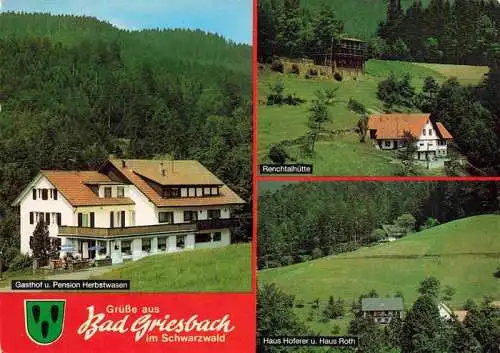 AK / Ansichtskarte  Bad_Griesbach_Schwarzwald  Gasthof Pension Herbstwasen Renchtalhuette Haus Hoferer und Haus Roth