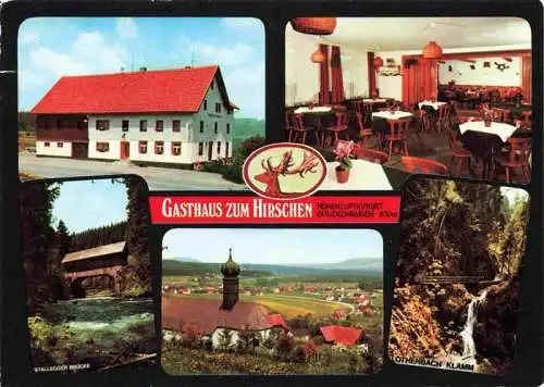 AK / Ansichtskarte  Guendelwangen Gasthaus zum Hirschen Gastraum Panorama Stallegger Bruecke Lothenbach Klamm