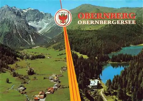 AK / Ansichtskarte  Obernberg_Brenner_Tirol_AT Panorama Sommer- und Wintererholungsort am Fusse des Tribulaunmassivs Obernbergersee Alpengasthof