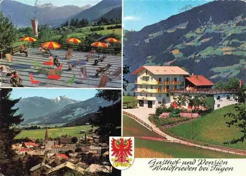 AK / Ansichtskarte  Fuegen_Zillertal_Tirol_AT Gasthof Pension Waldfrieden Terrasse Panorama