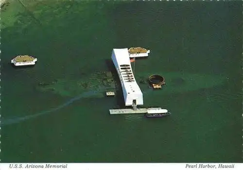 AK / Ansichtskarte  Pearl_Harbor Uss Arizona Memorial Fliegeraufnahme