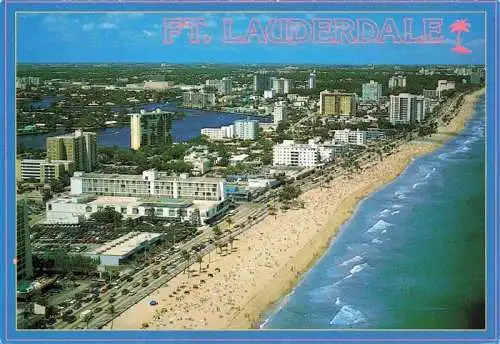 AK / Ansichtskarte  Fort_Lauderdale_Florida_USA Main Beach Strip Fliegeraufnahme