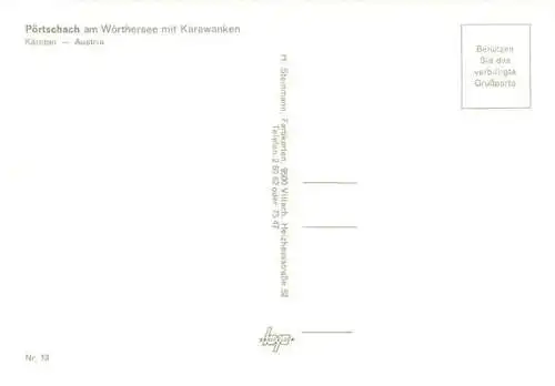 AK / Ansichtskarte  Poertschach_Woerthersee_Kaernten_AT Fliegeraufnahme mit Karawanken