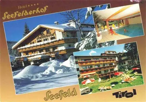 AK / Ansichtskarte  Seefeld_Tirol Hotel Seefelderhof Hallenbad Liegewiese