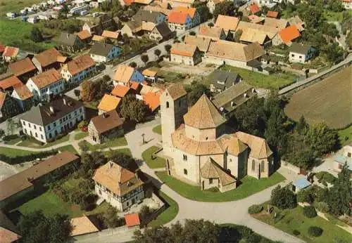 AK / Ansichtskarte  Ottmarsheim_68_Alsace Vue aerienne de l'eglise octogonale