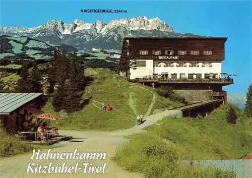 AK / Ansichtskarte Kitzbuehel_Tirol_AT Hahnenkamm Restaurant mit Kaisergebirge 