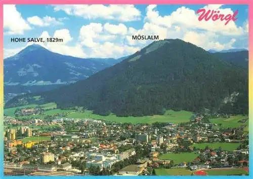 AK / Ansichtskarte  Woergl__Kufstein_Tirol_AT Fliegeraufnahme mit Hohe Salve und Moeslalm