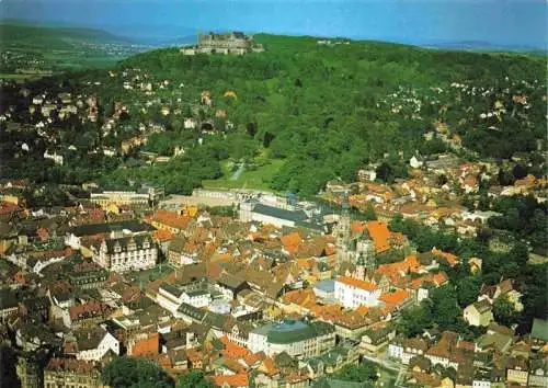 AK / Ansichtskarte  Coburg_Bayern Stadtansicht mit Veste Coburg Fliegeraufnahme