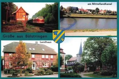 AK / Ansichtskarte  Buelstringen Bahnhof Landhaus Am Mittellandkanal Kirche