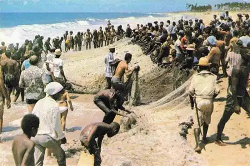 AK / Ansichtskarte  Salvador_Bahia_Brasil Puxada de Rede na Pesca do Xareu