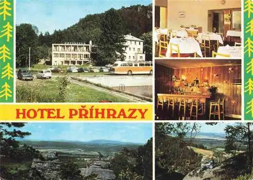 AK / Ansichtskarte  Zdar_u_Mnichova_Hradiste_CZ Hotel Prihrazy Gaststube Bar Panorama