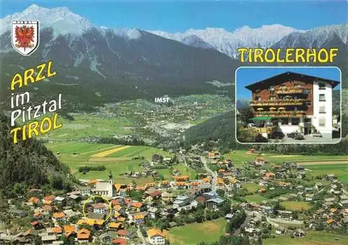 AK / Ansichtskarte  Arzl_Pitztal Fliegeraufnahme Hotel Tirolerhof