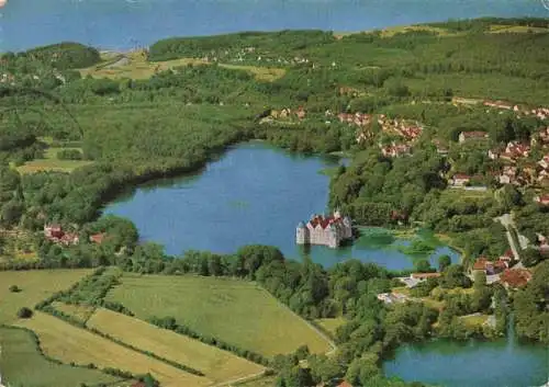 AK / Ansichtskarte  Gluecksburg__Ostseebad Wasserschloss im Hintergrund Campingplatz Schwennau Flensburger Foerde