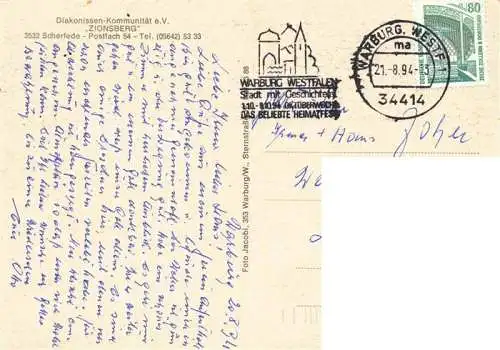 AK / Ansichtskarte  Scherfede Diakonissen-Kommunitaet e.V. Zionsberg Innenansichten