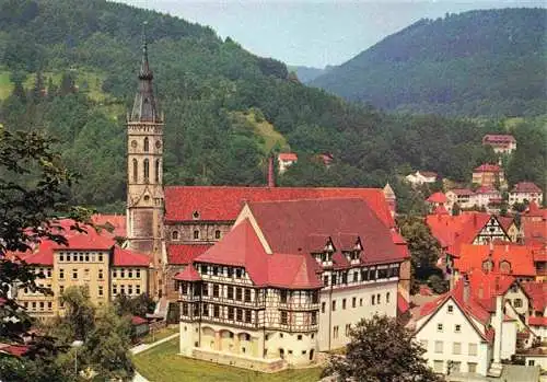 AK / Ansichtskarte  Bad_Urach Residenzschloss und Amanduskirche