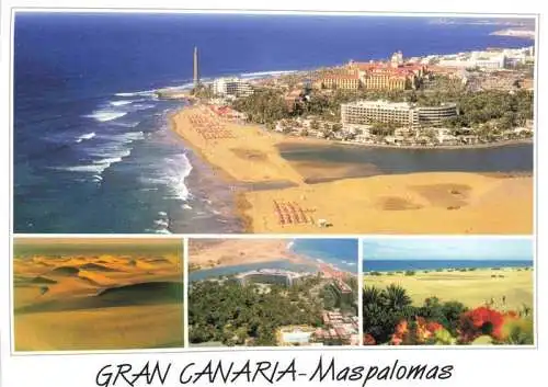 AK / Ansichtskarte  Maspalomas_Gran_Canaria_ES Kuestenpanorama Wueste Luftaufnahmen