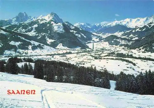 AK / Ansichtskarte  Saanen_BE Winterpanorama Alpen