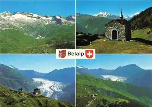 AK / Ansichtskarte  Belalp_Brig_VS Panorama Bergkapelle Alpen Gletscher