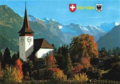 AK / Ansichtskarte  Frutigen_BE Kirche Herbststimmung Berner Alpen