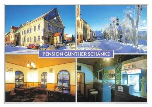 AK / Ansichtskarte  Bozi_Dar_Gottesgab_CZ Pension guenther Schaenke Gastraeume Bar Winteridyll