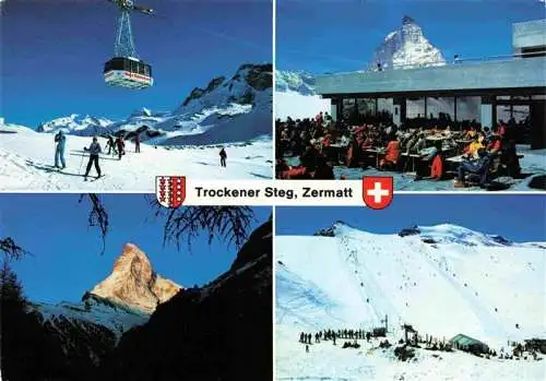 AK / Ansichtskarte  Zermatt_VS Trockener Steg Breithorn Matterhorn Restaurant Glacier Theodul