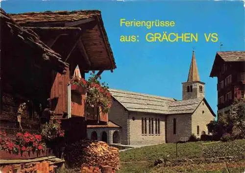 AK / Ansichtskarte  Graechen_Visp_VS Kirche