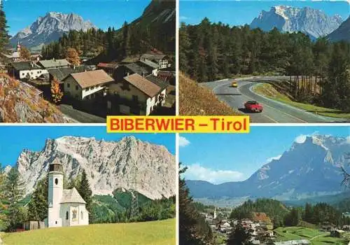 AK / Ansichtskarte  Biberwier_Tirol_AT Ortspartie Kirche Strasse Panorama