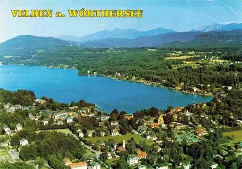 AK / Ansichtskarte  Velden__Woerthersee_AT Fliegeraufnahme mit Karawanken