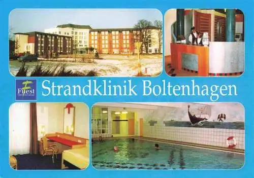 AK / Ansichtskarte  Boltenhagen_Ostseebad Strandklinik Boltenhagen Rezeption Zimmer Hallenbad