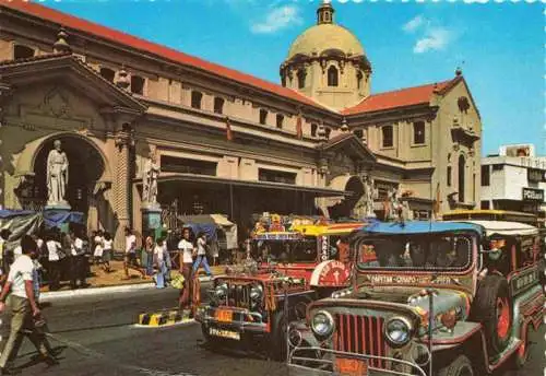 AK / Ansichtskarte  Manila__Philippines Quiapo Church Philippine Jeepney