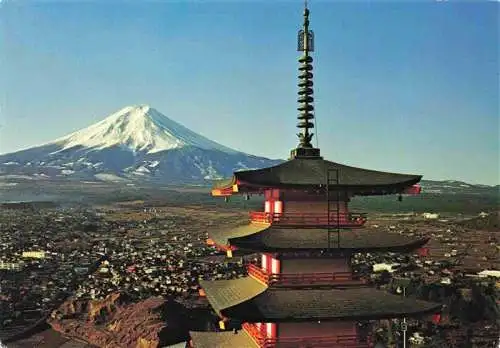 AK / Ansichtskarte  Yoshida_Mount_Fuji_Japan A five storied Buddhist pagoda