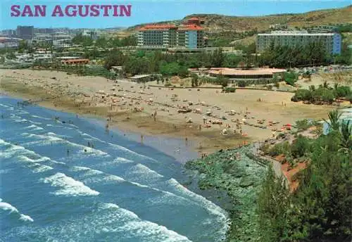 AK / Ansichtskarte  San_Agustin_Gran_Canaria Strandpartie Fliegeraufnahme