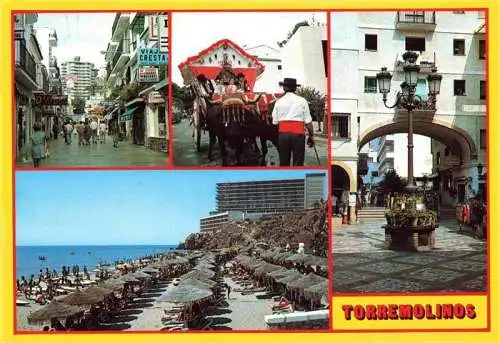 AK / Ansichtskarte  Torremolinos_ES Ortsmotive Ochsengespann Strandpartie