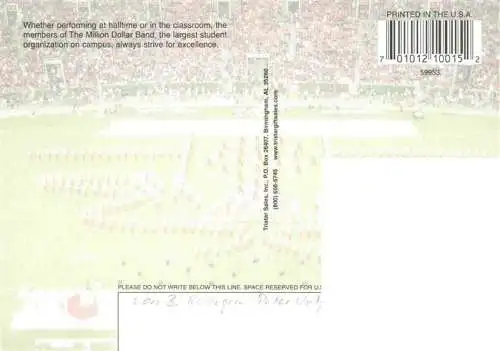 AK / Ansichtskarte  Alabama_US-State University of Alabama Million Dollar Band