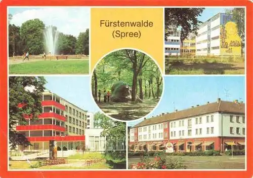 AK / Ansichtskarte  Fuerstenwalde_Spree Park Polytechnische Oberschule Hermann Matern Feierabend- und Pflegeheim Rauen Rauenscher Stein Muehlenstrasse