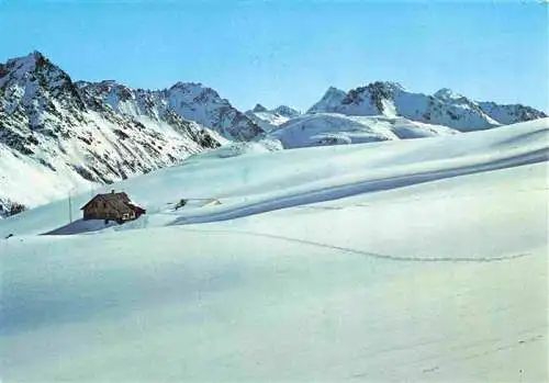 AK / Ansichtskarte  Friedrichshafnerhuette_Galtuer_Tirol Berghaus im Paznauntal Winterpanorama Alpen