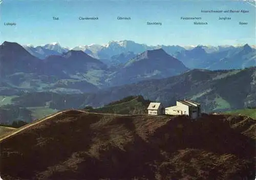 AK / Ansichtskarte  Kronberg_1663m_Appenzell_IR Berghaus Alpenpanorama Glarner Innerschweizer und Berner Alpen