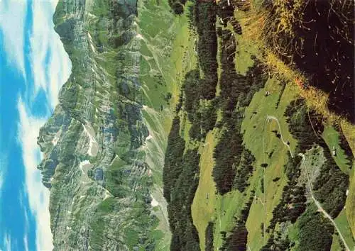 AK / Ansichtskarte  Schwaegalp_AR Panorama Blick auf Kraezernpass-Strasse mit Schwaegalp und Saentis