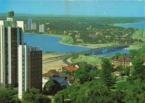 AK / Ansichtskarte  PERTH__Australia South Perth and Narrows Bridge from Legacy Lookout Government Buildings