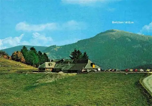 AK / Ansichtskarte  Muenstertal__Schwarzwald Almgaststaette Kaelbelescheuer Blick zum Belchen