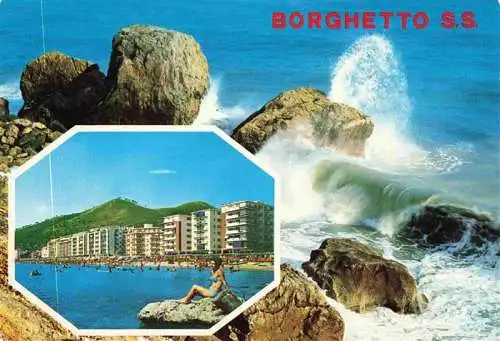 AK / Ansichtskarte  BORGHETTO_SANTO_SPIRITO_Liguria_IT Strand Hotel Brandung