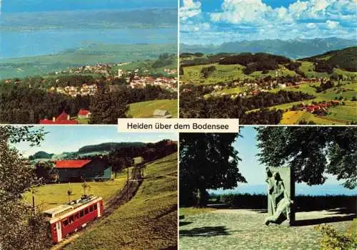 AK / Ansichtskarte  Heiden_AR Bodenseeblick mit Lindau Panorama Rorschach Heiden Bergbahn Dunant Denkmal