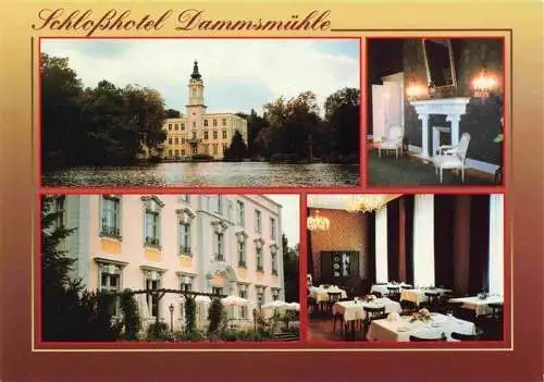 AK / Ansichtskarte  Schoenwalde_Wandlitz Schloss Dammsmuehle Empfangshalle Terrasse Restaurant